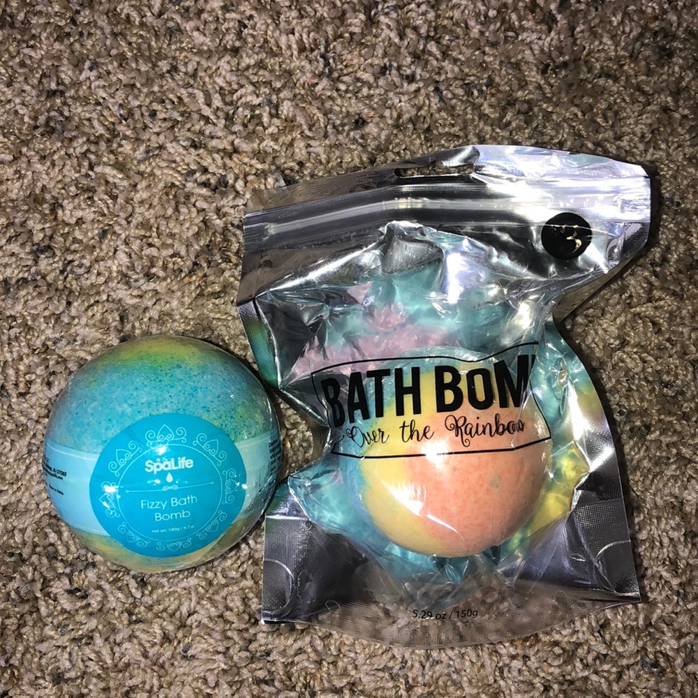 Two bath bombs